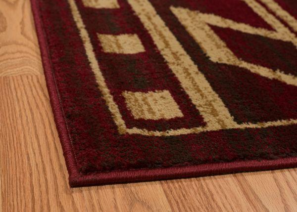 Aztec Mahogany Rug Room View | The Cabin Shack