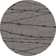 Western Border Rustic Lodge Rug Round | The Cabin Shack