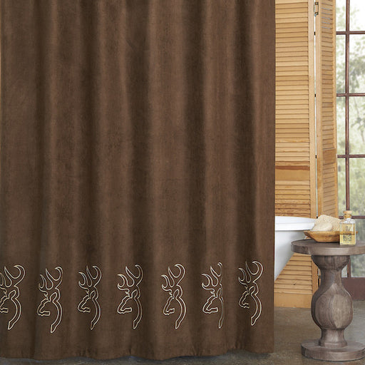 Browning Suede Shower Curtain | The Cabin Shack