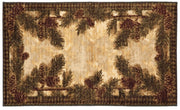 Cabin Rugs | Pinecone Gingham Square | The Cabin Shack
