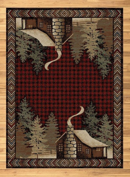 Cabin Solitude Red Rug | The Cabin Shack