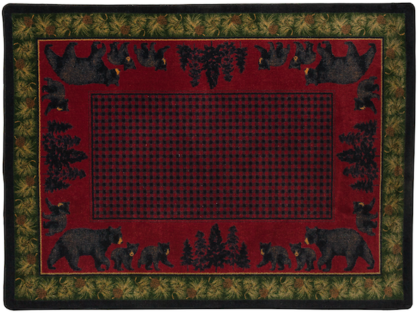 Cabin Rugs | Bear Family Multi Lodge Rug | The Cabin Shack