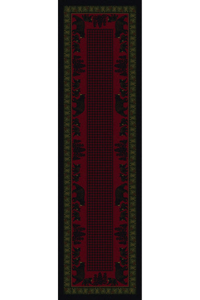 Cabin Rugs | Bear Family Multi Lodge Rug Runner | The Cabin Shack
