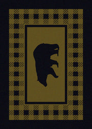 Bear Lane Green Rustic Lodge Rug 3x4 | The Cabin Shack