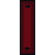 Bear Lane Red Rustic Lodge Rug 2x8 | The Cabin Shack