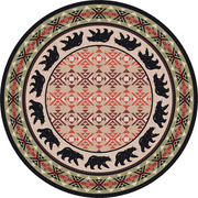 Cabin Rugs | Cozy Bears Lodge Rug Round | The Cabin Shack