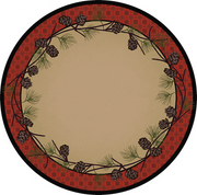 Cabin Rugs | Delicate Pines Lodge Rug Round | The Cabin Shack