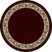 Cabin Rugs | Evergreen Garnet Lodge Rug Round | The Cabin Shack