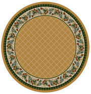 Cabin Rugs | Evergreen Maize Lodge Rug Round | The Cabin Shack