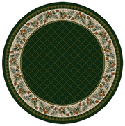 Cabin Rugs | Evergreen Pine Lodge Rug Round | The Cabin Shack