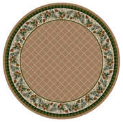 Cabin Rugs | Evergreen Sandstone Lodge Rug Round | The Cabin Shack