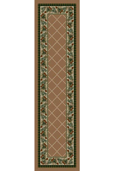 Cabin Rugs | Evergreen Sandstone Lodge Rug Runner | The Cabin Shack