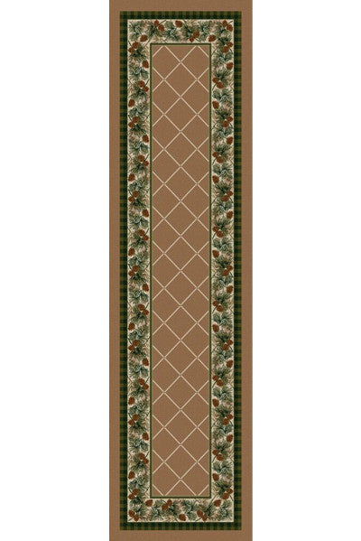 Cabin Rugs | Evergreen Sandstone Lodge Rug Runner | The Cabin Shack