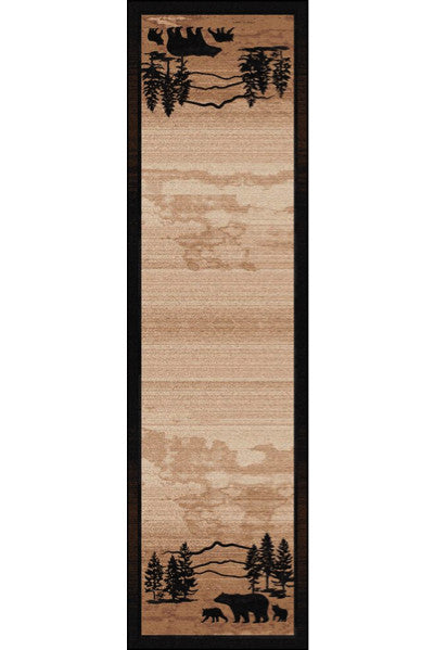 Cabin Rugs | Mountain Shadow Bear Lodge Rug Runner | The Cabin Shack