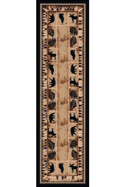 Cabin Rugs | Northern Wildlife Lodge Rug Runner | The Cabin Shack