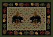 Cabin Rugs | Patchwork Bear Green Lodge Rug 3x4 | The Cabin Shack