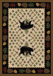 Cabin Rugs | Patchwork Bear Lodge Rug | The Cabin Shack