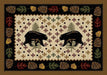 Cabin Rugs | Patchwork Bear Lodge Rug 3x4 | The Cabin Shack