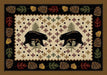 Cabin Rugs | Patchwork Bear Lodge Rug 3x4 | The Cabin Shack