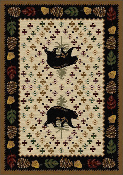 Cabin Rugs | Patchwork Bear Lodge Rug | The Cabin Shack