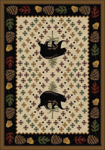 Cabin Rugs | Patchwork Bear Lodge Rug | The Cabin Shack