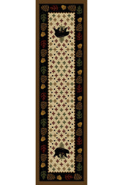 Cabin Rugs | Patchwork Bear Lodge Rug Runner | The Cabin Shack