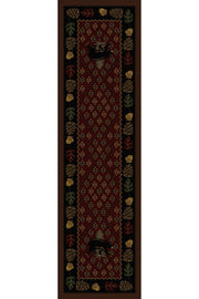 Cabin Rugs | Patchwork Bear Red Lodge Rug Runner | The Cabin Shack