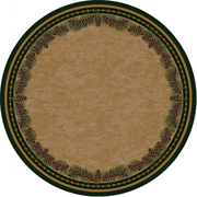Cabin Rugs | Pine Mountain Lodge Style Rug Round | The Cabin Shack