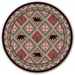 Cabin Rugs | Quilted Forest Lodge Rug Round | The Cabin Shack