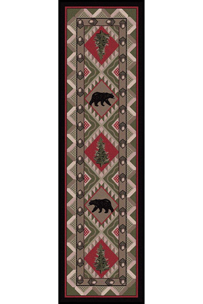 Cabin Rugs | Quilted Forest Lodge Rug Runner | The Cabin Shack