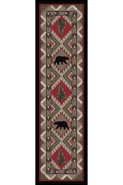 Cabin Rugs | Quilted Forest Lodge Rug Runner | The Cabin Shack