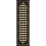 Rooster Kitchen Black Rustic Lodge Rug Runner | The Cabin Shack