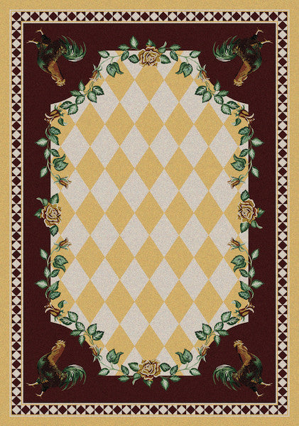 Rooster Kitchen Yellow Rug Collection
