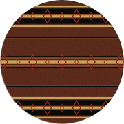 Southwest Corners Brown Rustic Lodge Rug Round | The Cabin Shack