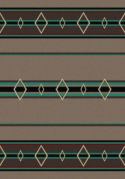 Southwest Corners Turquoise Rustic Rug | The Cabin Shack