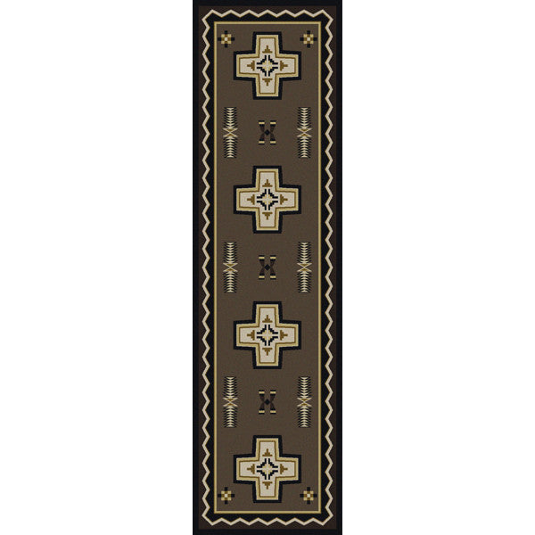 Southwest Cross Rustic Lodge Rug Runner | The Cabin Shack