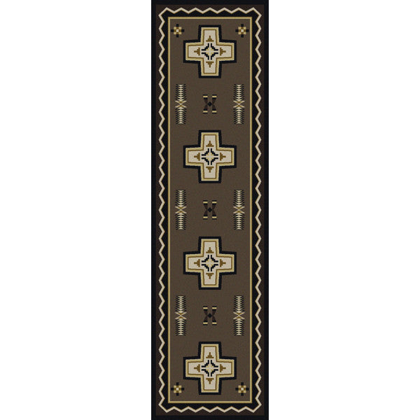 Southwest Cross Rustic Lodge Rug Runner | The Cabin Shack