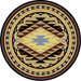 Southwest Sunrise Rustic Lodge Rug Round | The Cabin Shack