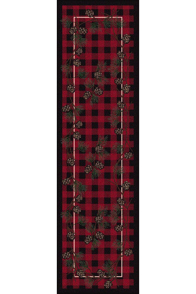 Cabin Rugs | Wooded Pines Red Lodge Rug Runner | The Cabin Shack