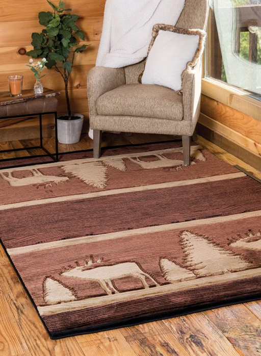 Camp Elk Wood Rug | The Cabin Shack