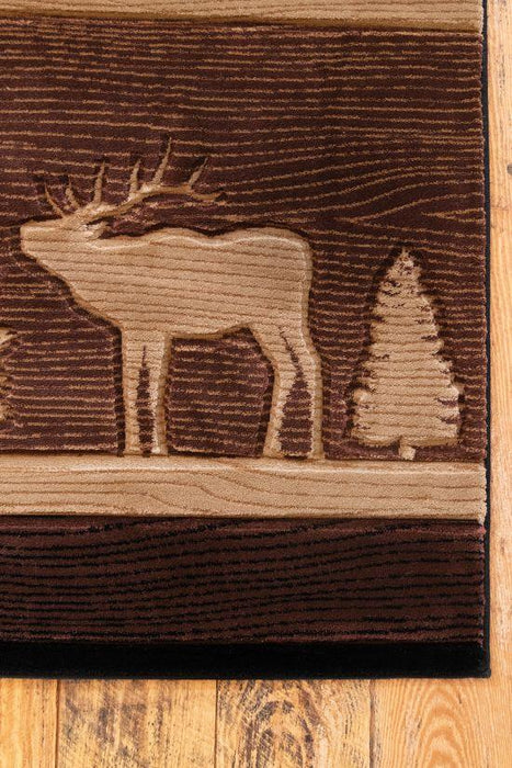 Camp Elk Wood Rug