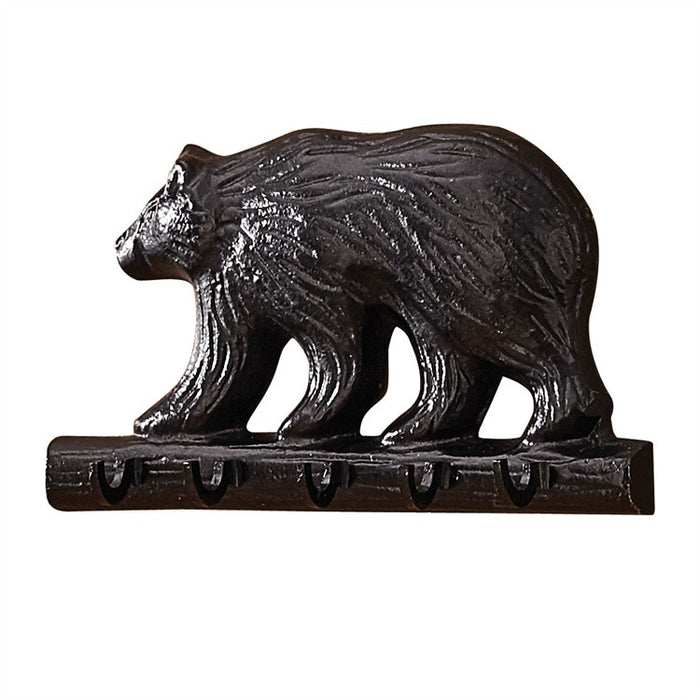 Cabin Decor - Cast Black Bear Key Hook - The Cabin Shack