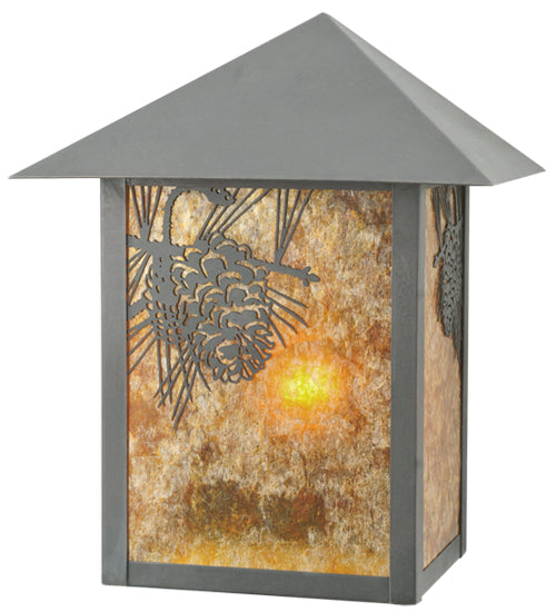 Craftsman Brown Pine Needle Forest Wall Sconce | The Cabin Shack