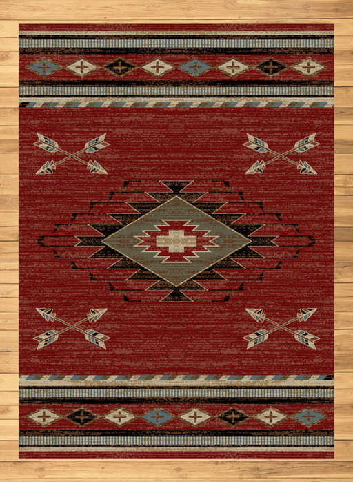 Cross Arrows Red Rug | The Cabin Shack