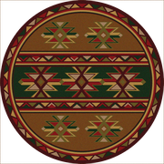 Pueblo Stars Lodge Rug Round | The Cabin Shack