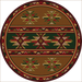 Pueblo Stars Lodge Rug Round | The Cabin Shack