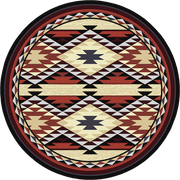 Vibrant Southwest Lodge Rug Round | The Cabin Shack