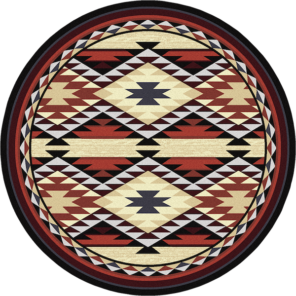 Vibrant Southwest Lodge Rug Round | The Cabin Shack