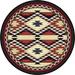 Vibrant Southwest Lodge Rug Round | The Cabin Shack