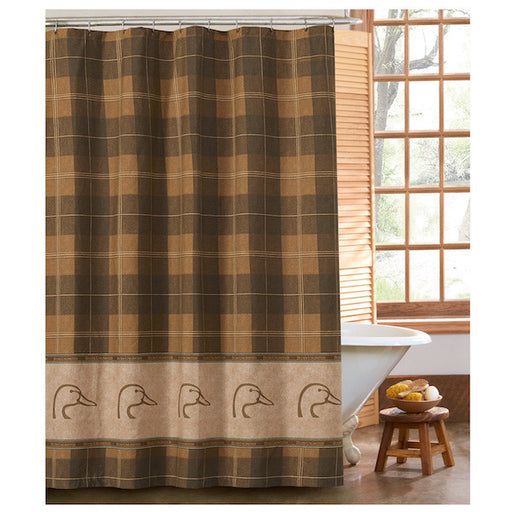 Ducks Unlimited Plaid Shower Curtain | The Cabin Shack